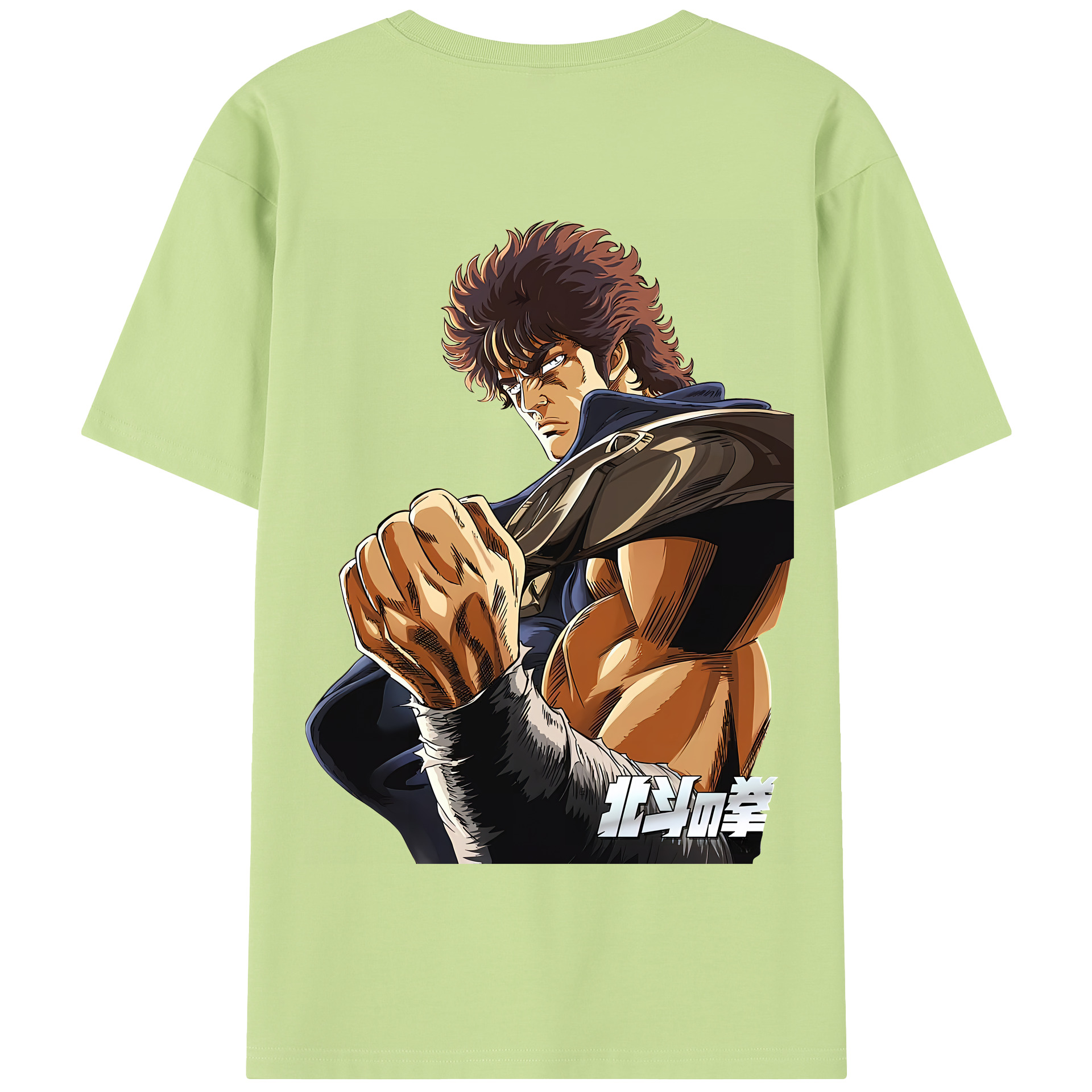 北斗の拳 Fist of the North Star 綿100％半袖Tシャツ（背面プリント）